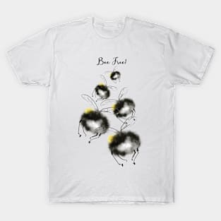 Be Free - Flying Away Bumble Bees T-Shirt